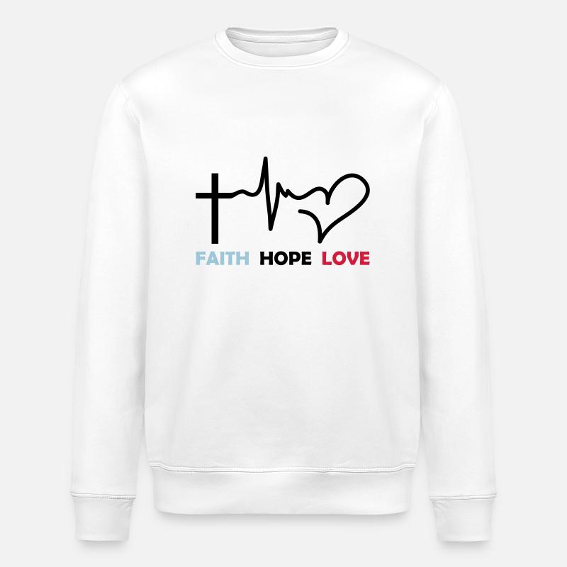 faith_hope_love_2 - Sweat bio ROLLER Stanley/Stella Unisexe - blanc
