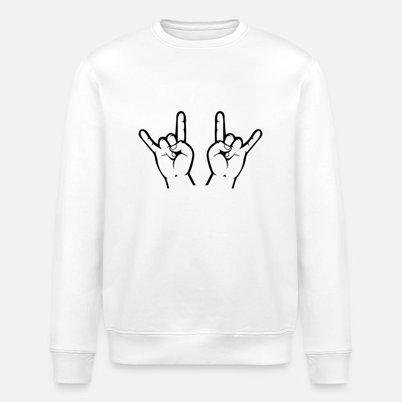 haende_001 - Stanley/Stella Unisex Bio-Sweatshirt ROLLER - Weiß