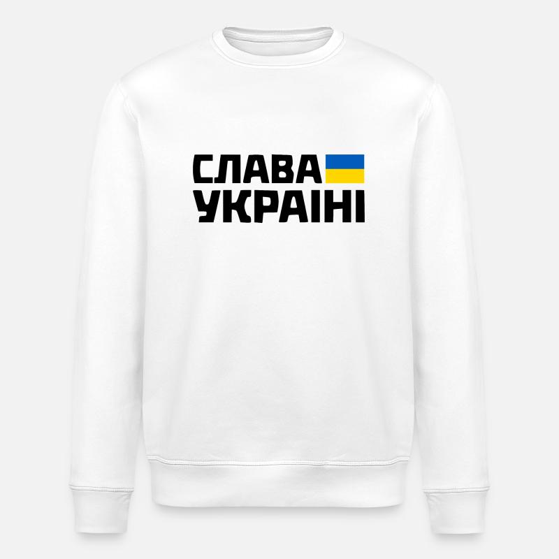 Slava ukraini - Stanley/Stella Unisex Bio-Sweatshirt ROLLER - Weiß