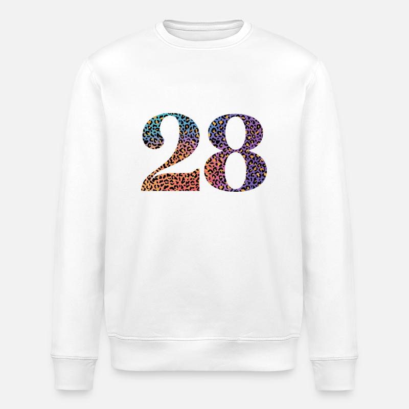 28e anniversaire léopard - Sweat bio ROLLER Stanley/Stella Unisexe - blanc