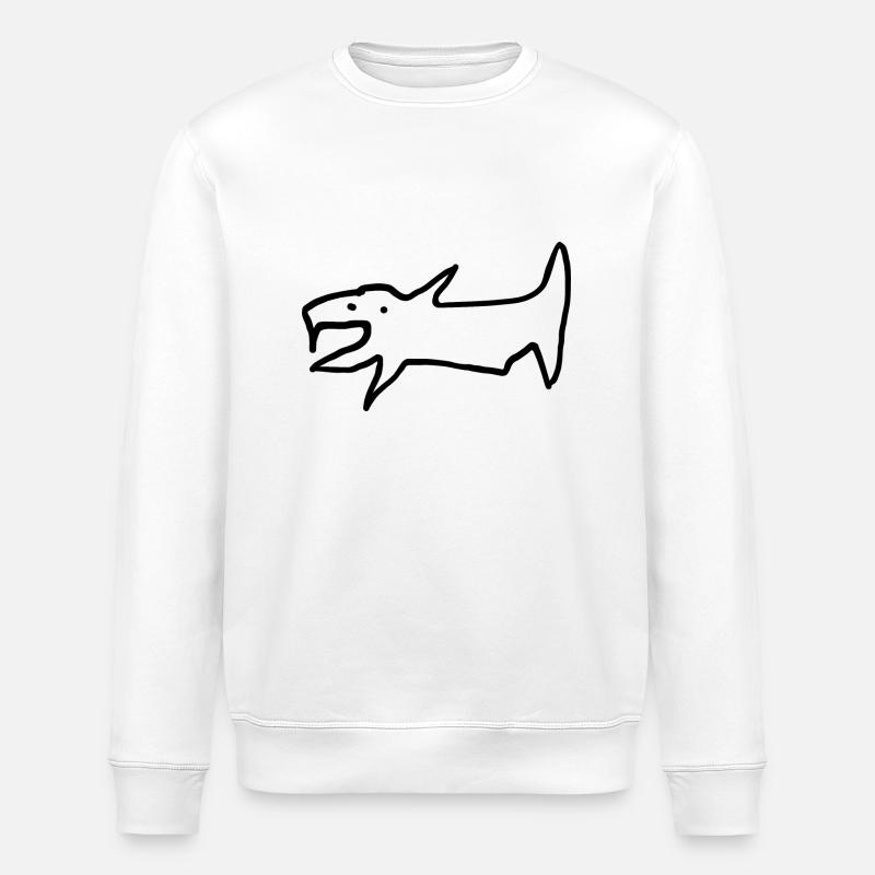 Poisson Saumon - Sweat bio ROLLER Stanley/Stella Unisexe - blanc