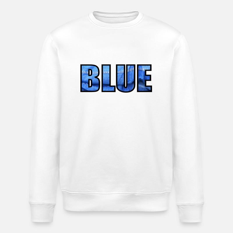 BLUE - Stanley/Stella ROLLER Unisex Organic Sweatshirt - white