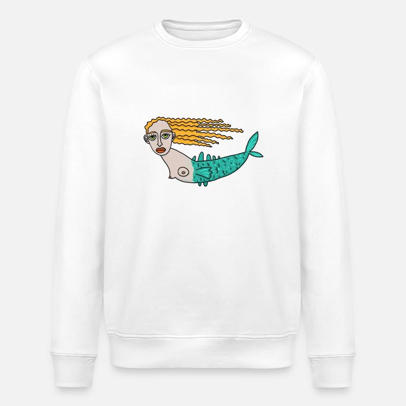 Meerjungfrau - Stanley/Stella Unisex Bio-Sweatshirt ROLLER - Weiß