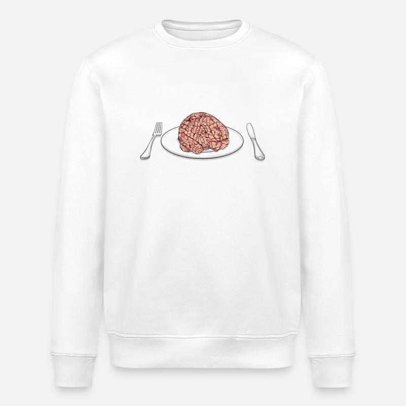 Brain // Illustration - Stanley/Stella ROLLER Unisex Organic Sweatshirt - white