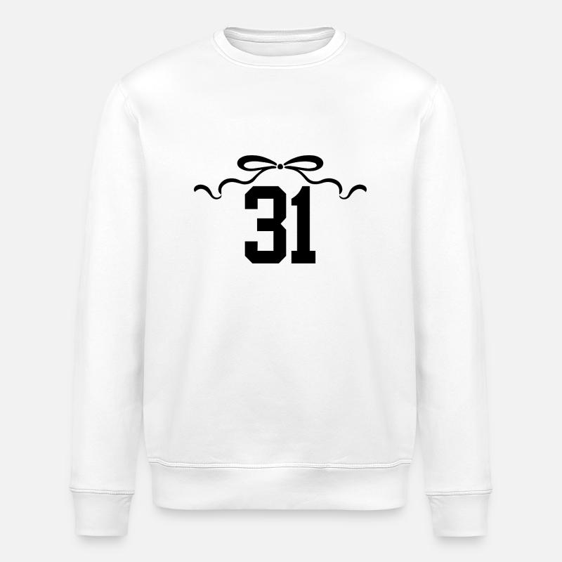 Numéro 31 noeud - 31e anniversaire - Sweat bio ROLLER Stanley/Stella Unisexe - blanc