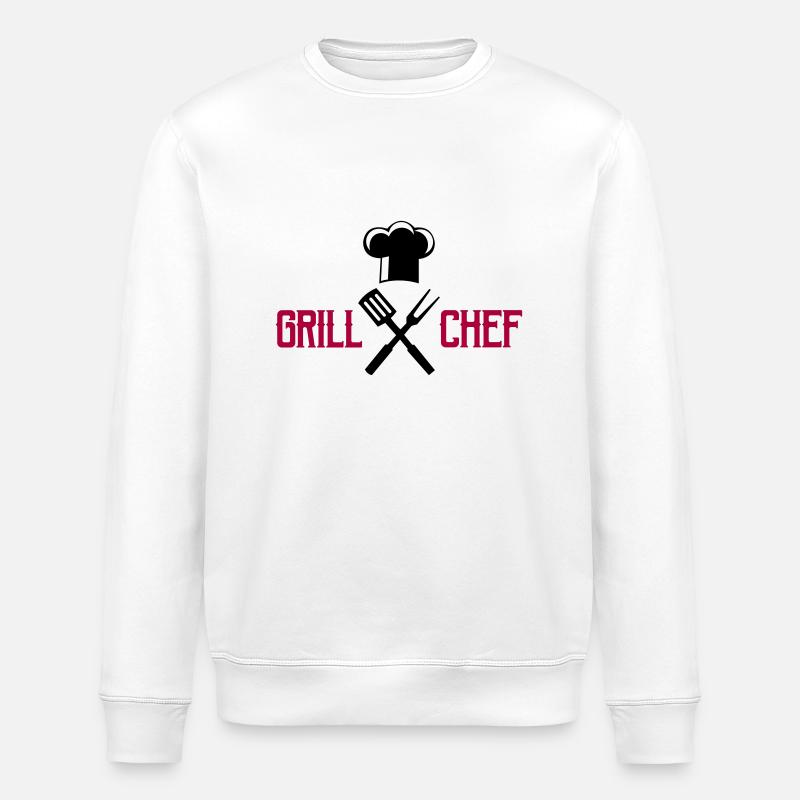 koch besteck grill - Stanley/Stella Unisex Bio-Sweatshirt ROLLER - Weiß