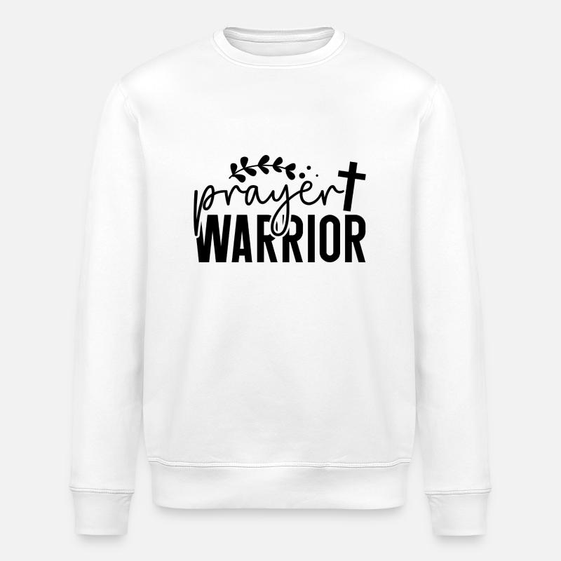 prayer warrior - Stanley/Stella Unisex Bio-Sweatshirt ROLLER - Weiß