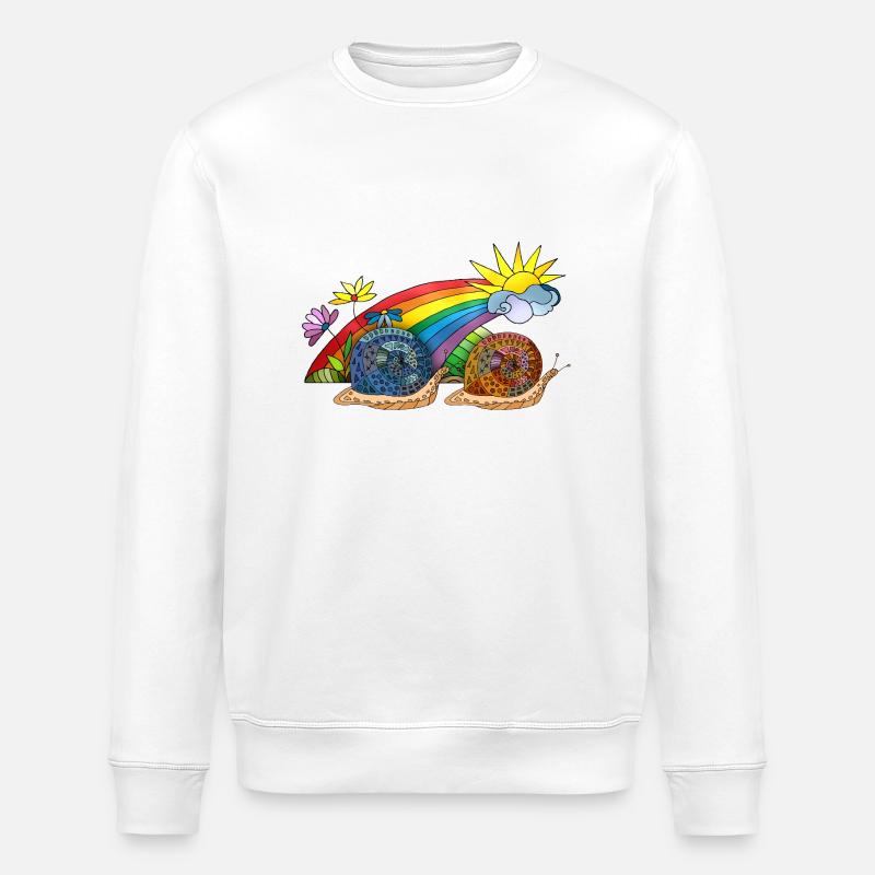 Snails - Stanley/Stella ROLLER Unisex Organic Sweatshirt - white