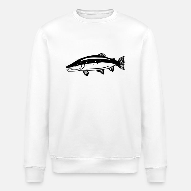 Lachs - Stanley/Stella Unisex Bio-Sweatshirt ROLLER - Weiß