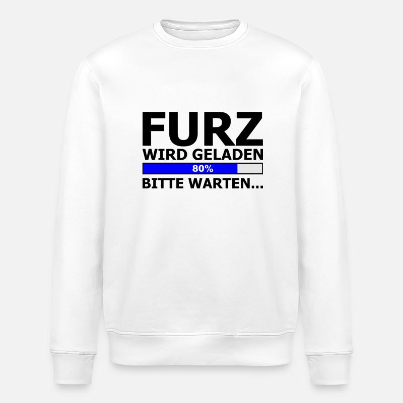 Fart Loading large - Stanley/Stella ROLLER Unisex Organic Sweatshirt - white