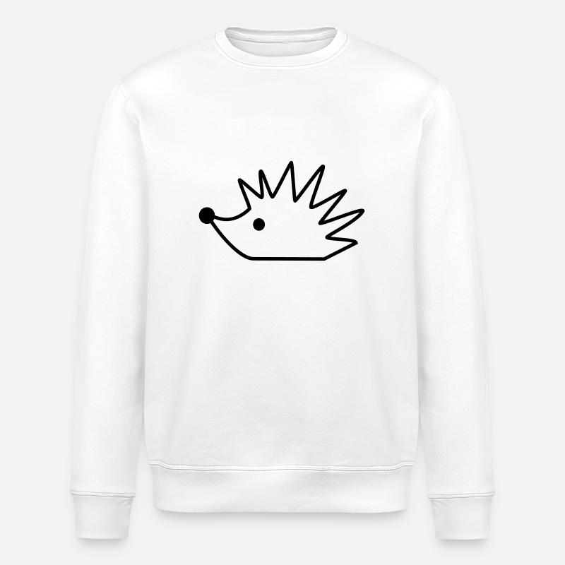 hedgehog - Stanley/Stella ROLLER Unisex Organic Sweatshirt - white