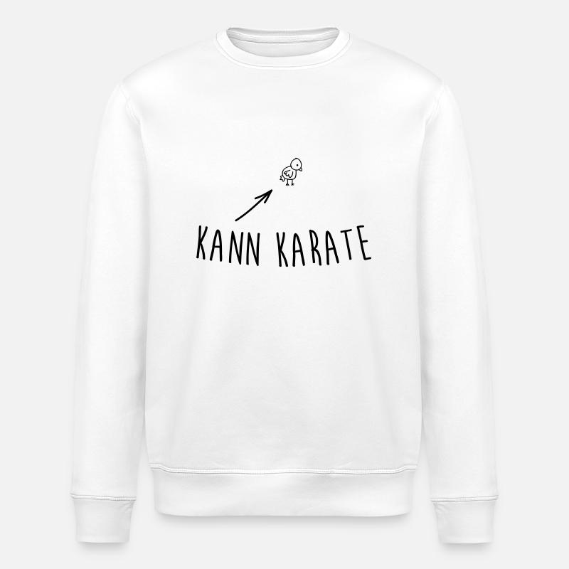 Petit poulet peut Karaté - Sweat bio ROLLER Stanley/Stella Unisexe - blanc