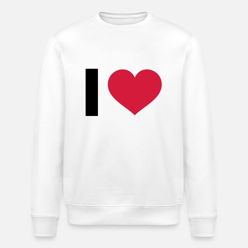 I LOVE - Sweat bio ROLLER Stanley/Stella Unisexe - blanc