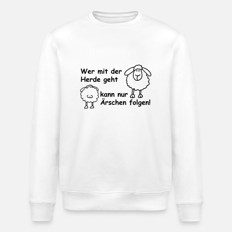 Who with the herd ... - Stanley/Stella ROLLER Unisex Organic Sweatshirt - white