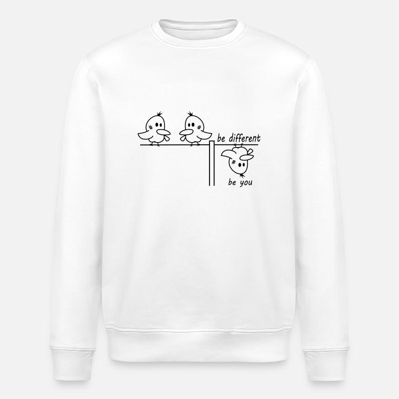 be different be you Vogel - Stanley/Stella Unisex Bio-Sweatshirt ROLLER - Weiß
