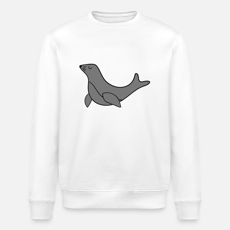 Seelöwe - Stanley/Stella Unisex Bio-Sweatshirt ROLLER - Weiß