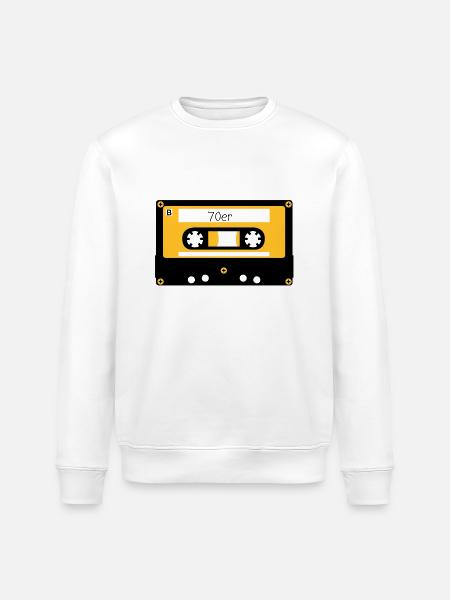 Kassette 70er - Stanley/Stella Unisex Bio-Sweatshirt ROLLER - Weiß