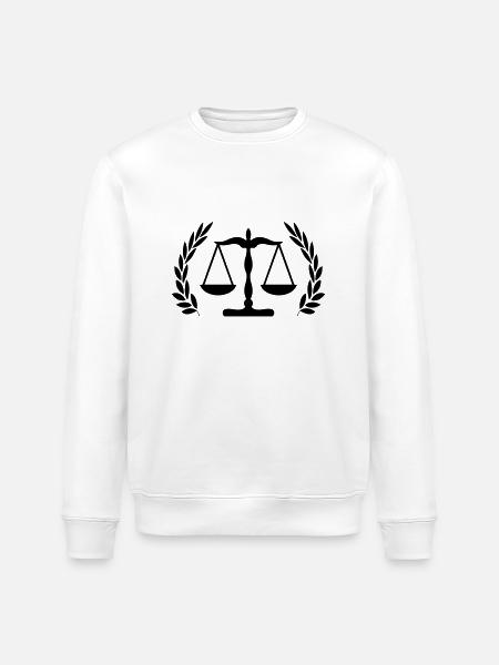 Justice Logo - Stanley/Stella ROLLER Unisex Organic Sweatshirt - white