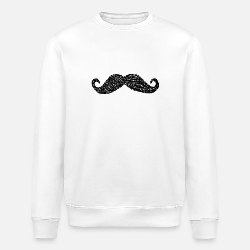 Moustache - Sweat bio ROLLER Stanley/Stella Unisexe - blanc
