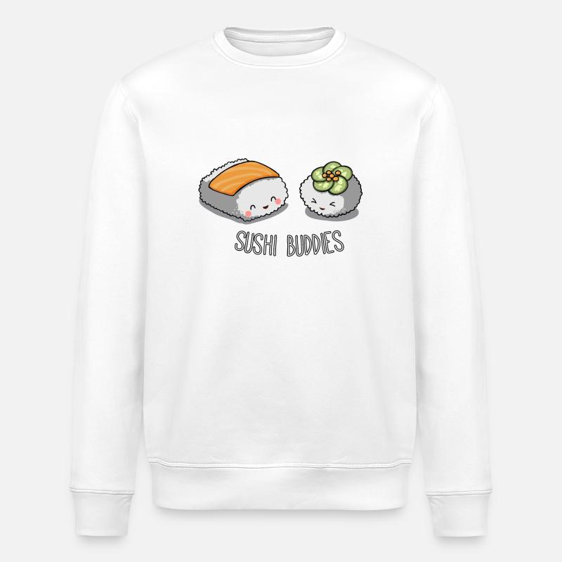 Sushi Buddies - Stanley/Stella Unisex Bio-Sweatshirt ROLLER - Weiß