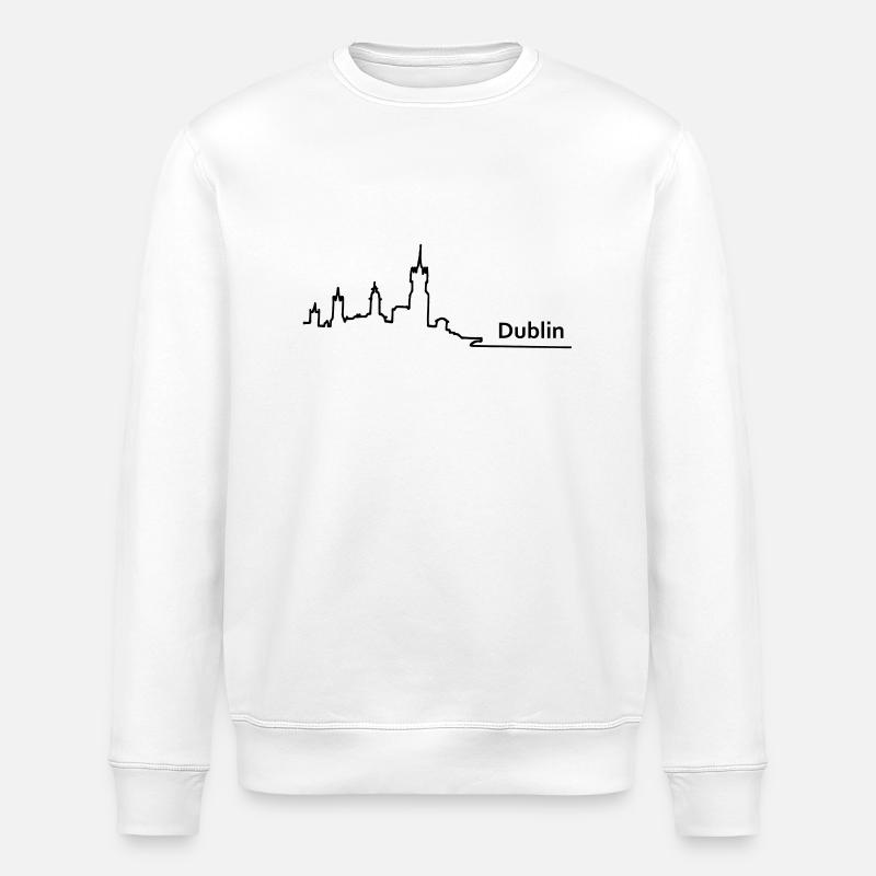 dublin skyline - Stanley/Stella ROLLER Unisex Organic Sweatshirt - white