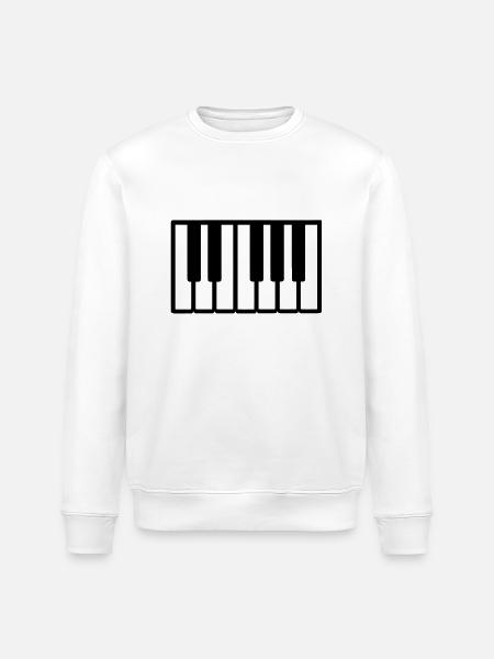 Piano - Stanley/Stella ROLLER Unisex Organic Sweatshirt - white