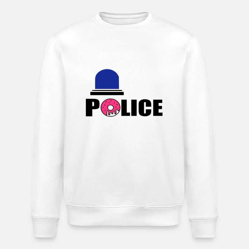 police d - Stanley/Stella ROLLER Unisex Organic Sweatshirt - white