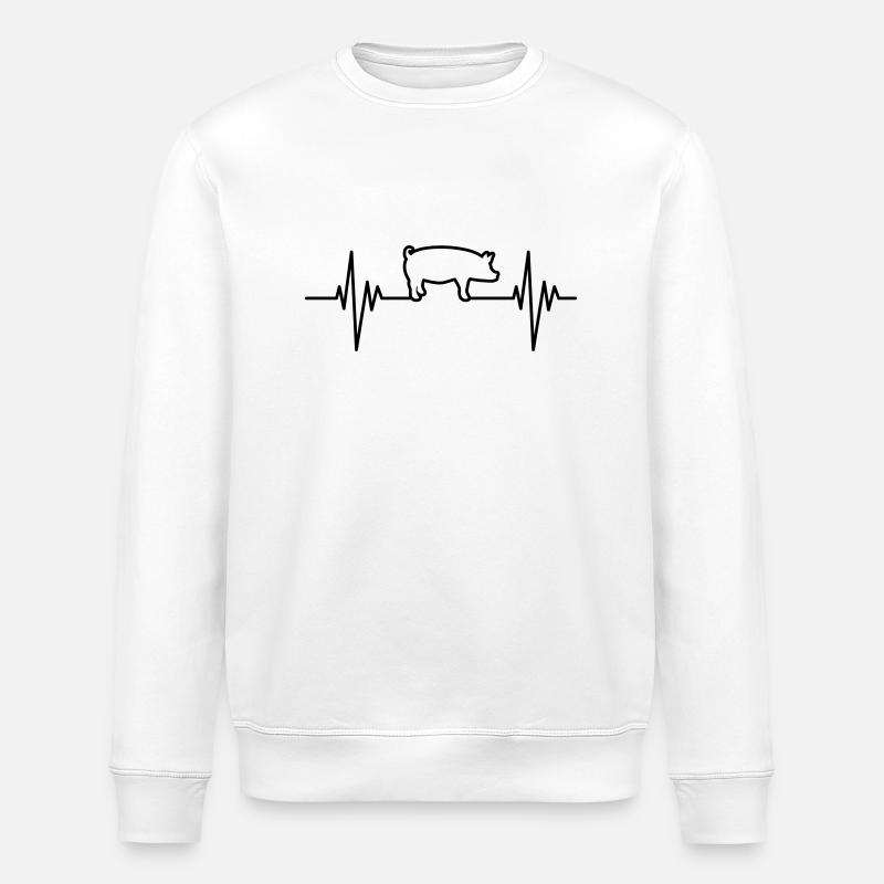 Pig Pulse - Stanley/Stella Unisex Bio-Sweatshirt ROLLER - Weiß