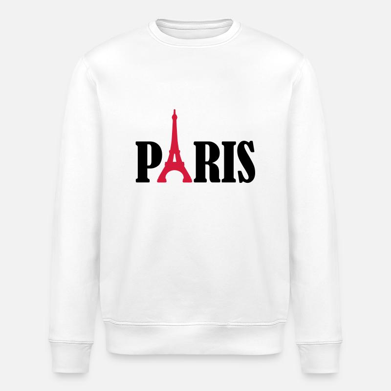 Paris - Sweat bio ROLLER Stanley/Stella Unisexe - blanc