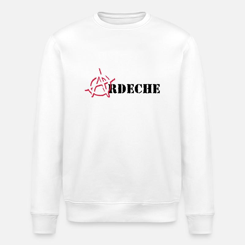 Anarchy Ardeche - Stanley/Stella Unisex Bio-Sweatshirt ROLLER - Weiß