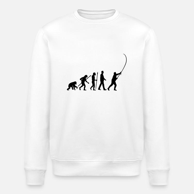 evolution_angler_042013_a_1c - Stanley/Stella ROLLER Unisex Organic Sweatshirt - white