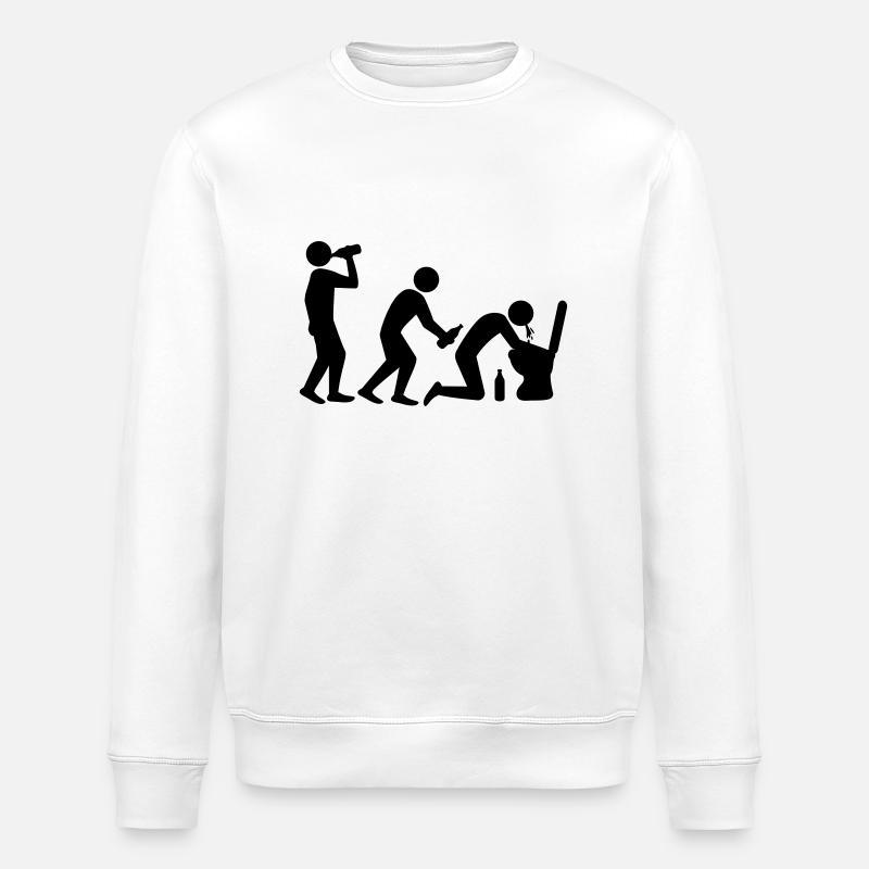 Drunken Evolution - Stanley/Stella Unisex Bio-Sweatshirt ROLLER - Weiß