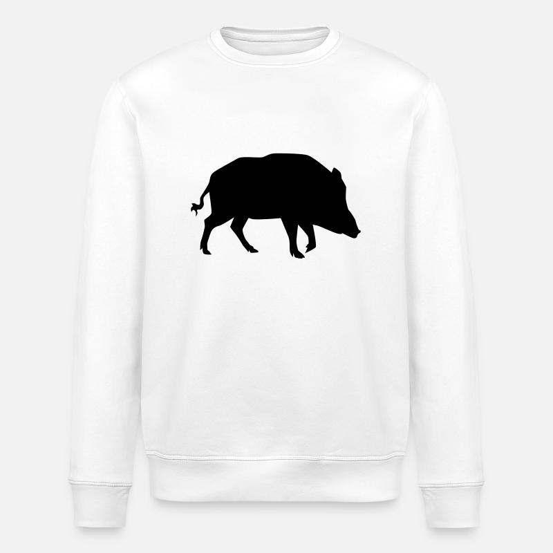 Wildschwein - Stanley/Stella Unisex Bio-Sweatshirt ROLLER - Weiß