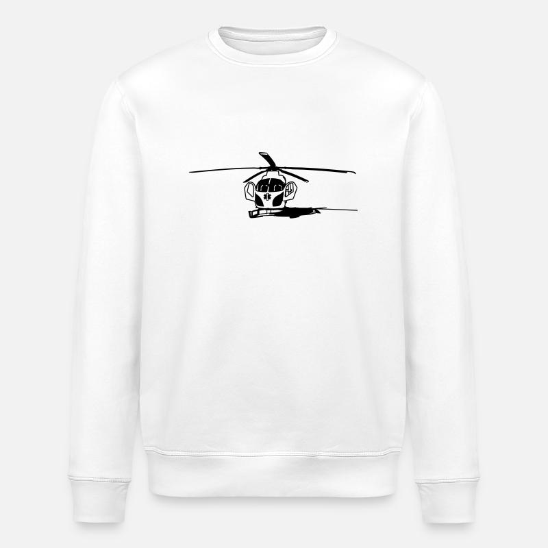 Hélicoptère hélicoptère terrestre - Sweat bio ROLLER Stanley/Stella Unisexe - blanc