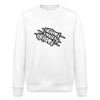 brochettes kebab viande tige de tige grill - Sweat bio ROLLER Stanley/Stella Unisexe - blanc - Devant - Nik (191cm)