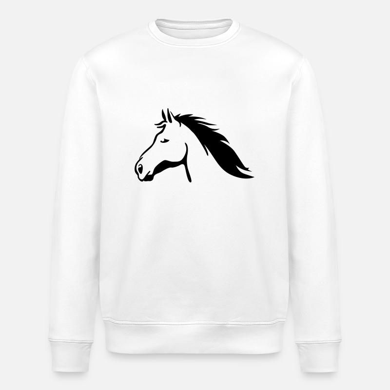 Pferd - Stanley/Stella Unisex Bio-Sweatshirt ROLLER - Weiß
