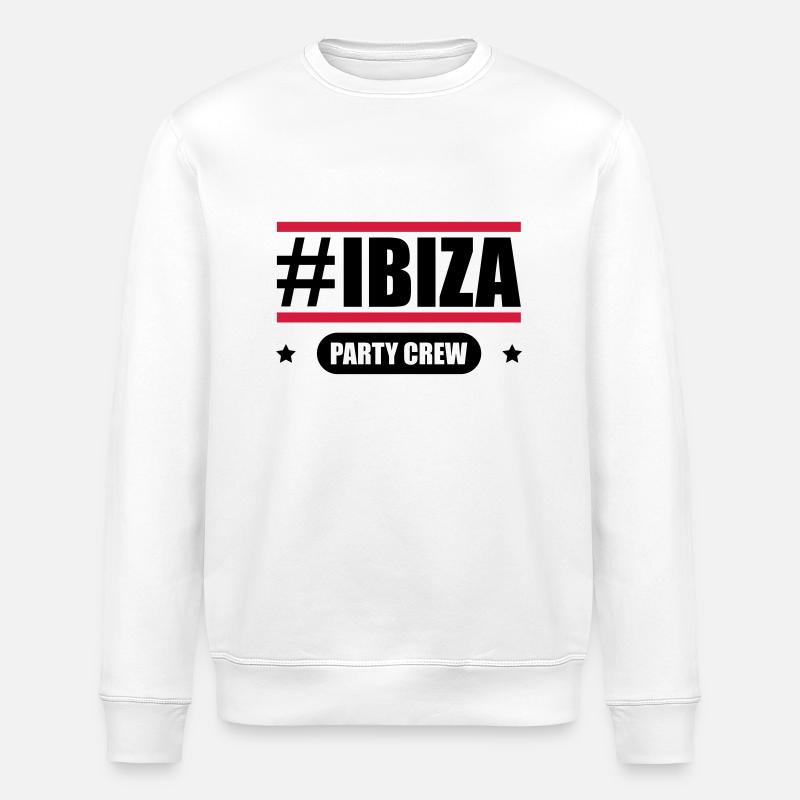 ibiza party crew - Stanley/Stella Unisex Bio-Sweatshirt ROLLER - Weiß