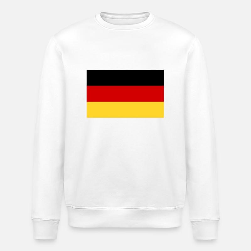 German Flag - Stanley/Stella ROLLER Unisex Organic Sweatshirt - white