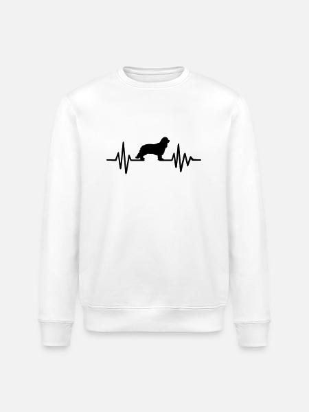 Cavalier King Charles - Stanley/Stella Unisex Bio-Sweatshirt ROLLER - Weiß