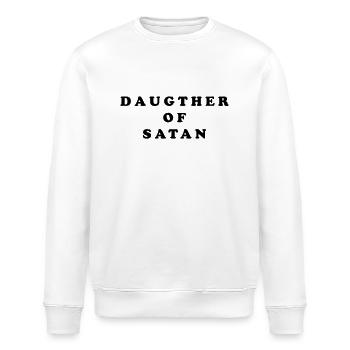 DAUGTHER OF SATAN - Stanley/Stella Unisex Bio-Sweatshirt ROLLER - Weiß - Vorne - Nik (191cm)