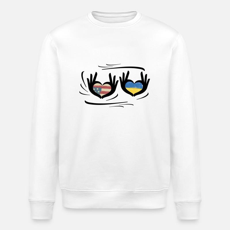 Herzhände - Stanley/Stella Unisex Bio-Sweatshirt ROLLER - Weiß