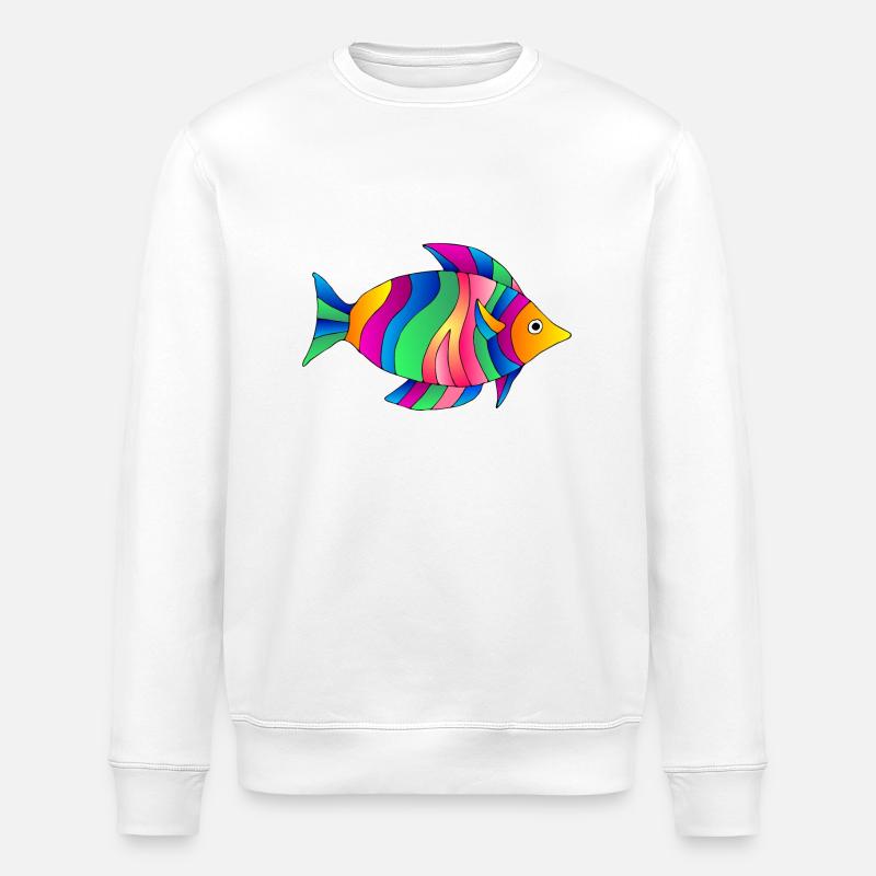 Fisch - Stanley/Stella Unisex Bio-Sweatshirt ROLLER - Weiß