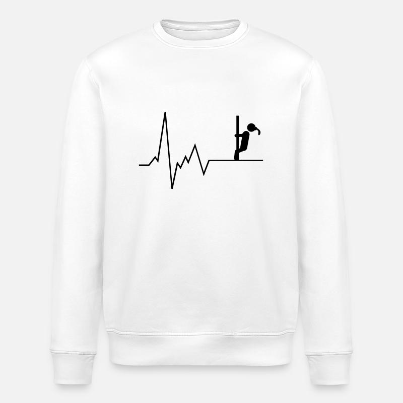 Herzschlag Pole Tänzerin - Stanley/Stella Unisex Bio-Sweatshirt ROLLER - Weiß