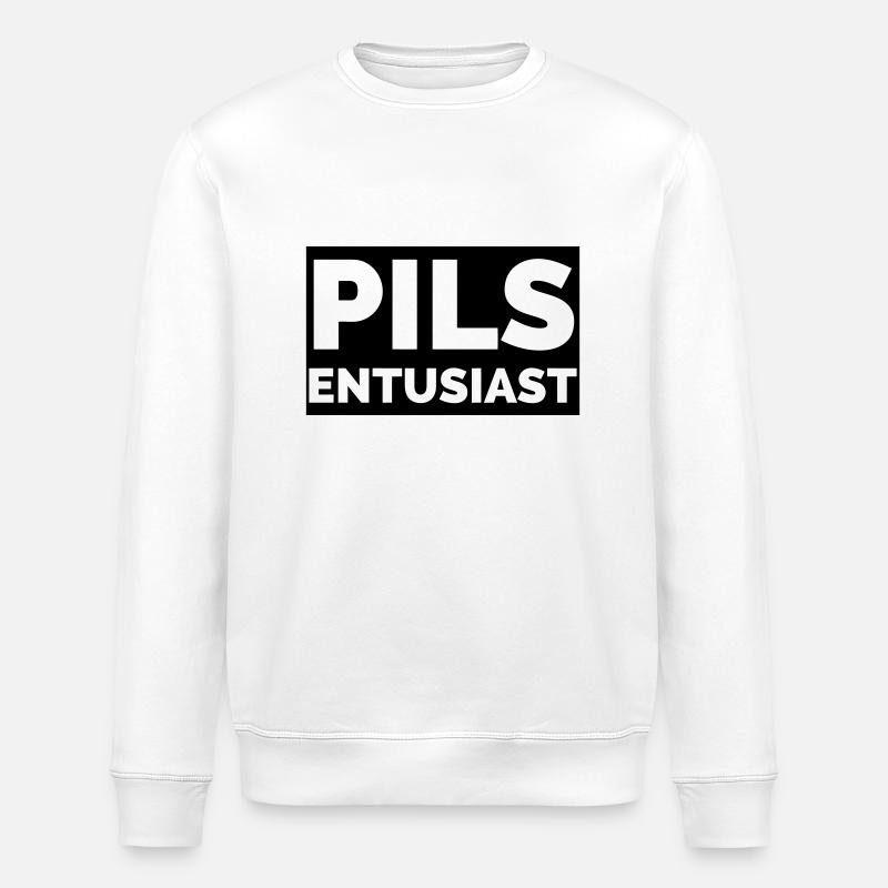 lager enthusiast - Stanley/Stella ROLLER Unisex Organic Sweatshirt - white