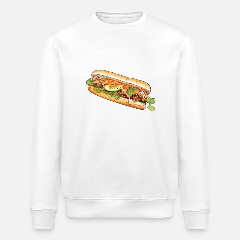 Banh Mi Sandwich - Stanley/Stella Unisex Bio-Sweatshirt ROLLER - Weiß