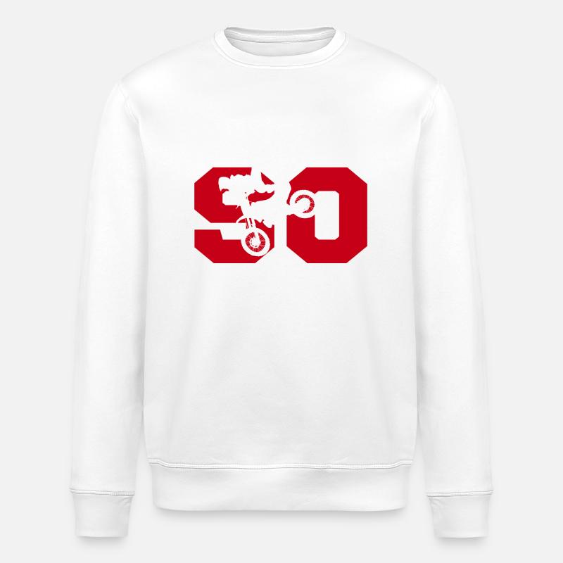 Moto 90 motard - Sweat bio ROLLER Stanley/Stella Unisexe - blanc