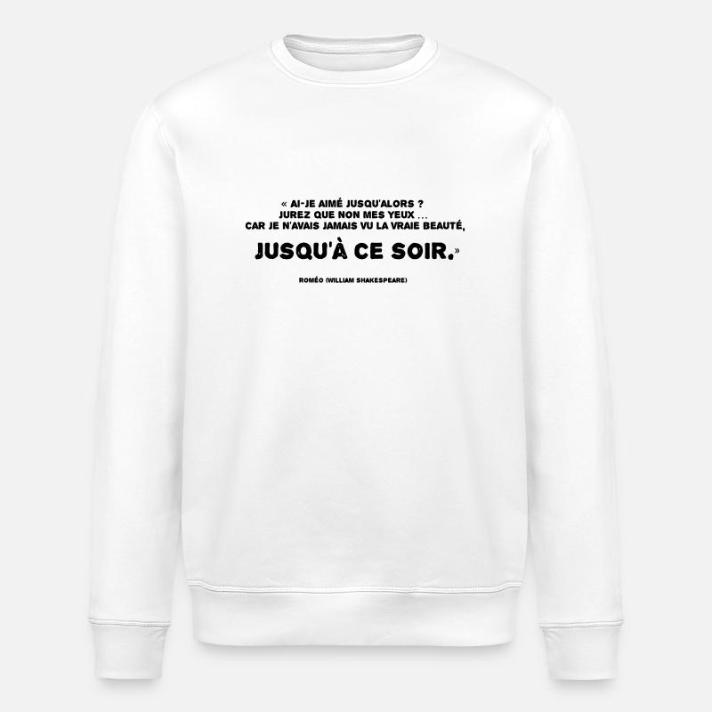 Roméo (La vraie beauté) - Sweat bio ROLLER Stanley/Stella Unisexe - blanc