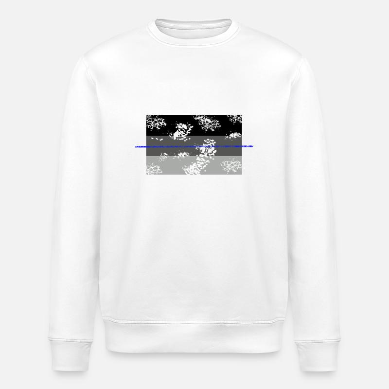 Shadow used blueline - Stanley/Stella Unisex Bio-Sweatshirt ROLLER - Weiß