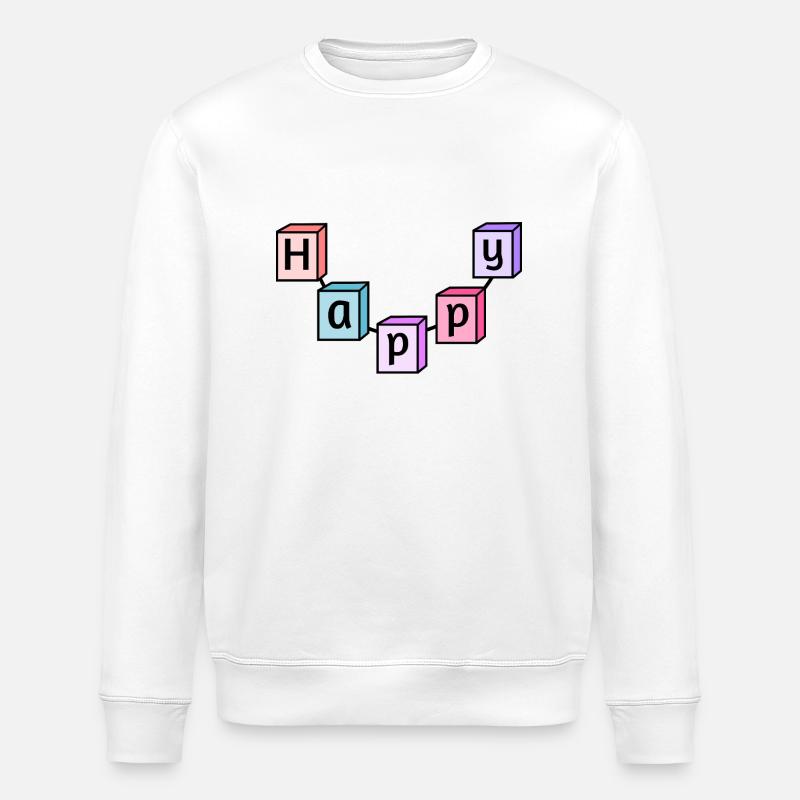 Happy - Stanley/Stella Unisex Bio-Sweatshirt ROLLER - Weiß