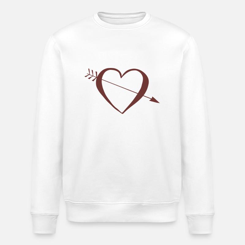 Heart Compass - Stanley/Stella ROLLER Unisex Organic Sweatshirt - white